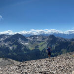 Stephen Canale, DMD, hiking on a rocky mountain trail