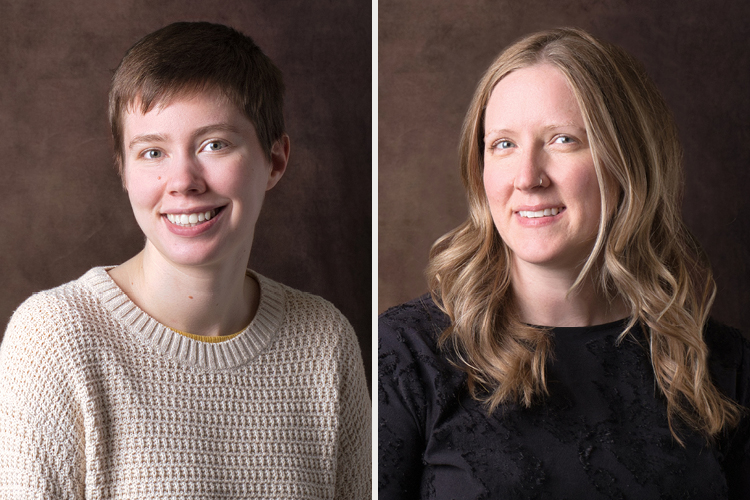 Headshots of Grace Maples, PA-C (left), and Kendra Loebs, ARNP (right).